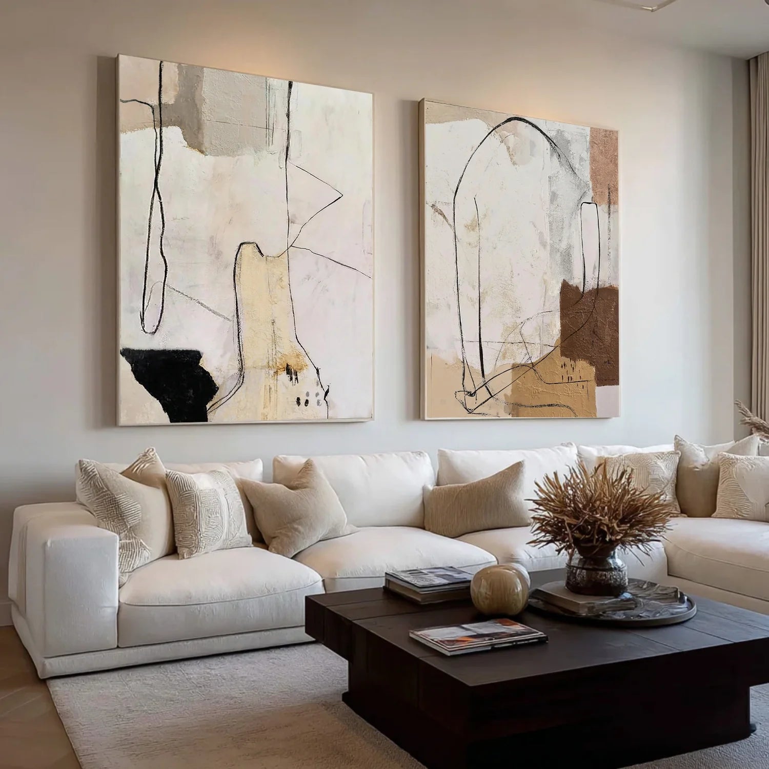 Abstract Canvas Art Set of 2 #WS1069