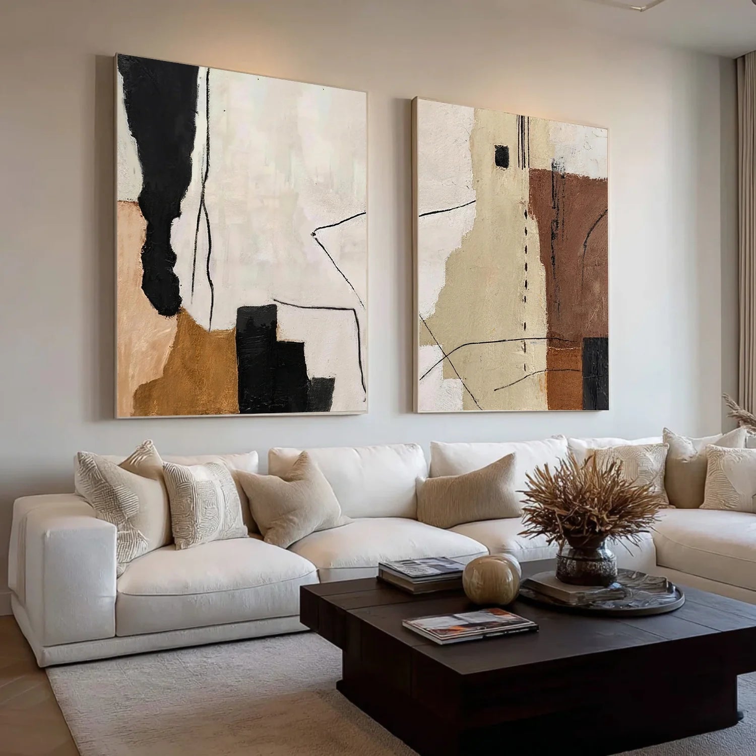 Abstract Canvas Art Set of 2 #WS1068