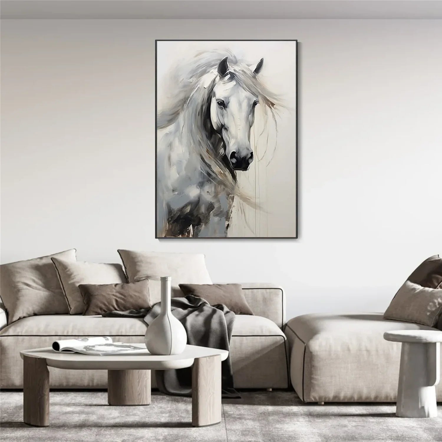 Abstract Animal Horse Wall Art #AL131