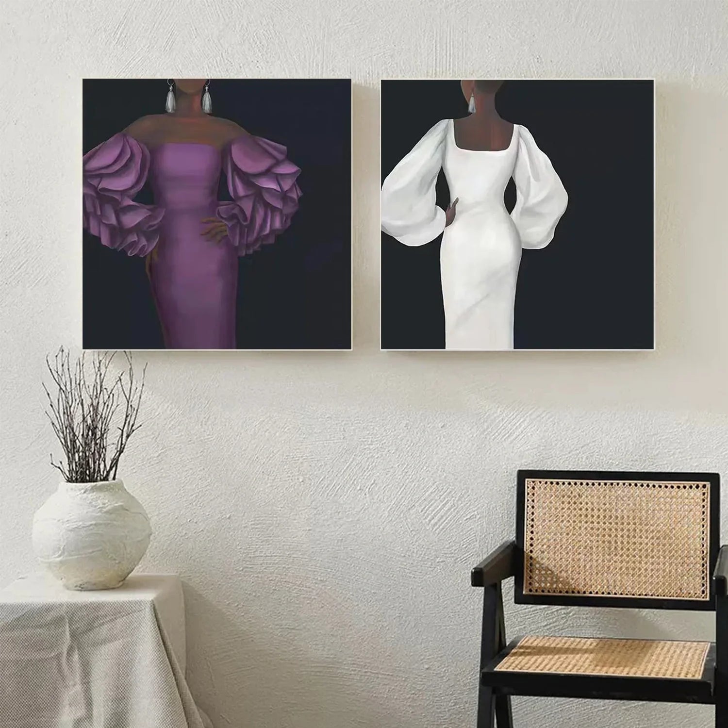 Abstract Portrait Wall Art Set of 2 #AP065