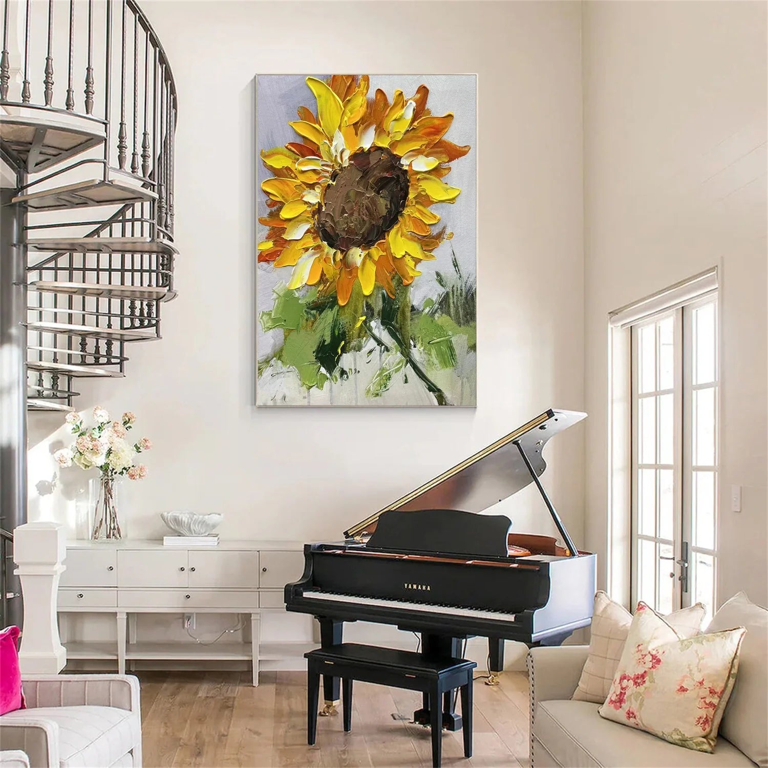 Flower & Tree Abstract Textured Wall Art #ML123