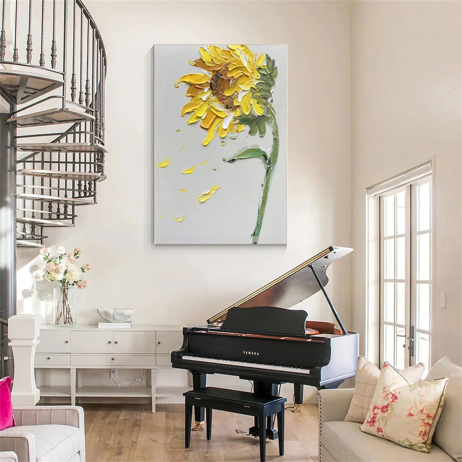 Flower & Tree Abstract Textured Wall Art #ML124