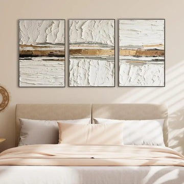Minimalist Textured Canvas Art Set of 3 #MM303
