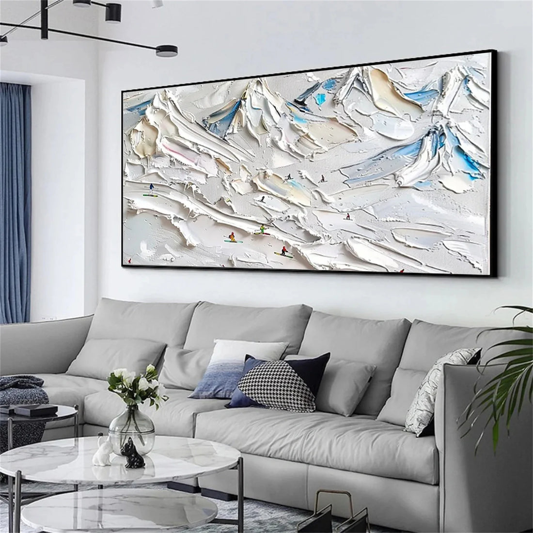 White Sport Art Minimalist Textured Wall Art #SA011