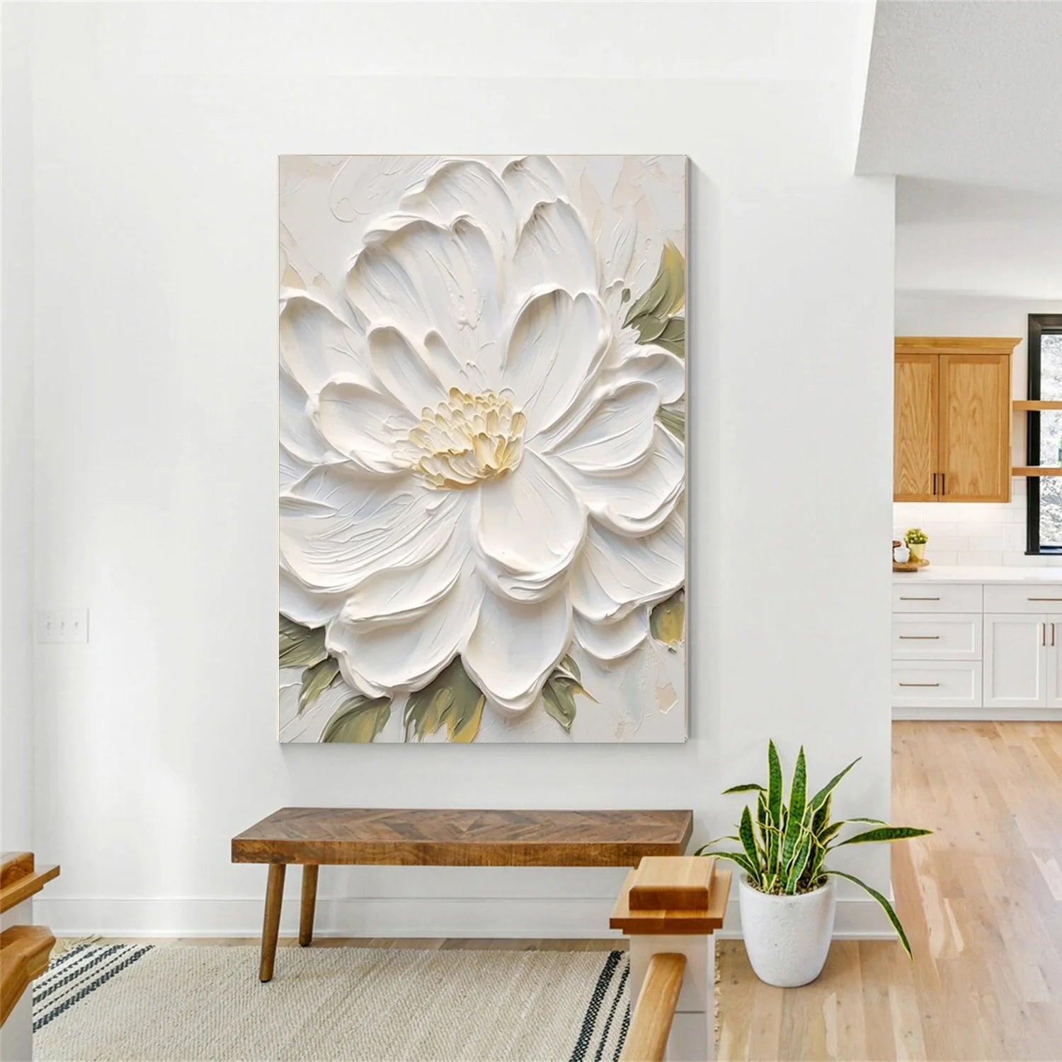 Flower & Tree Abstract Textured Wall Art #ML077