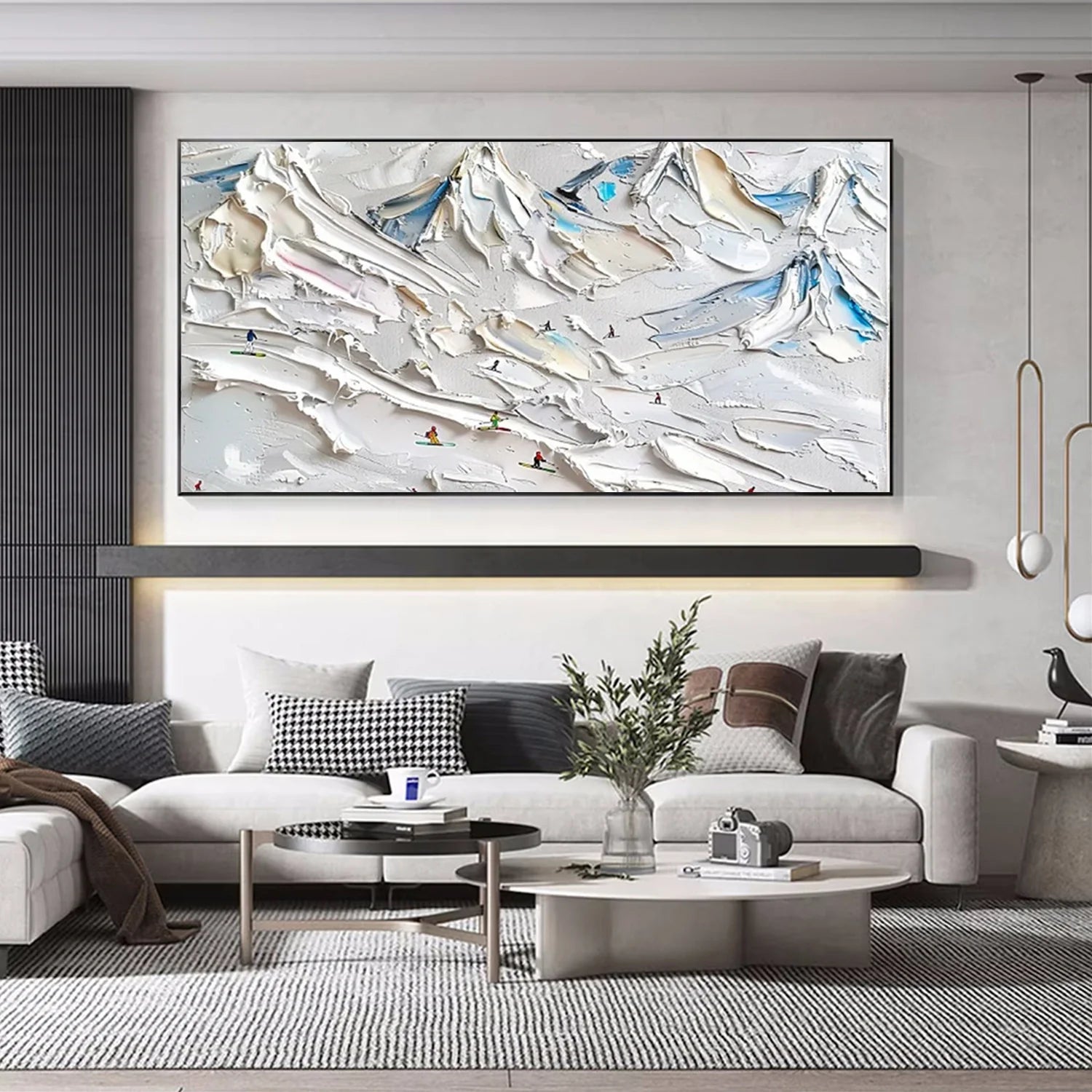 White Sport Art Minimalist Textured Wall Art #SA011