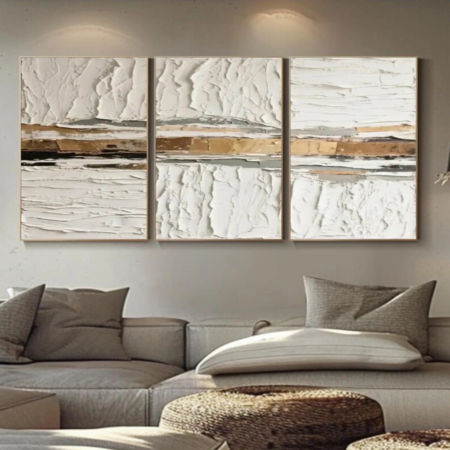 Minimalist Textured Canvas Art Set of 3 #MM303