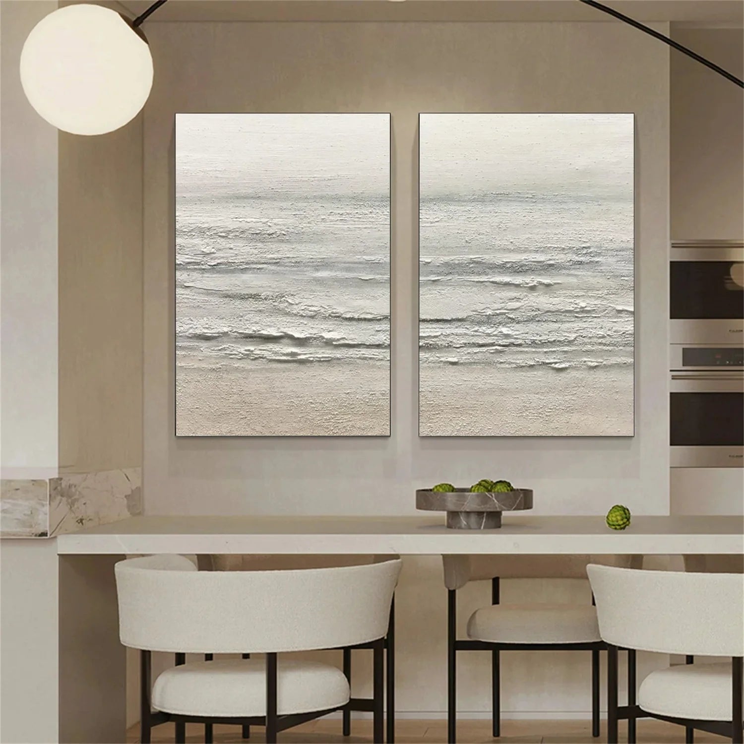 Sea & Sky Abstract Textured Wall Art Set of 2 #MS203
