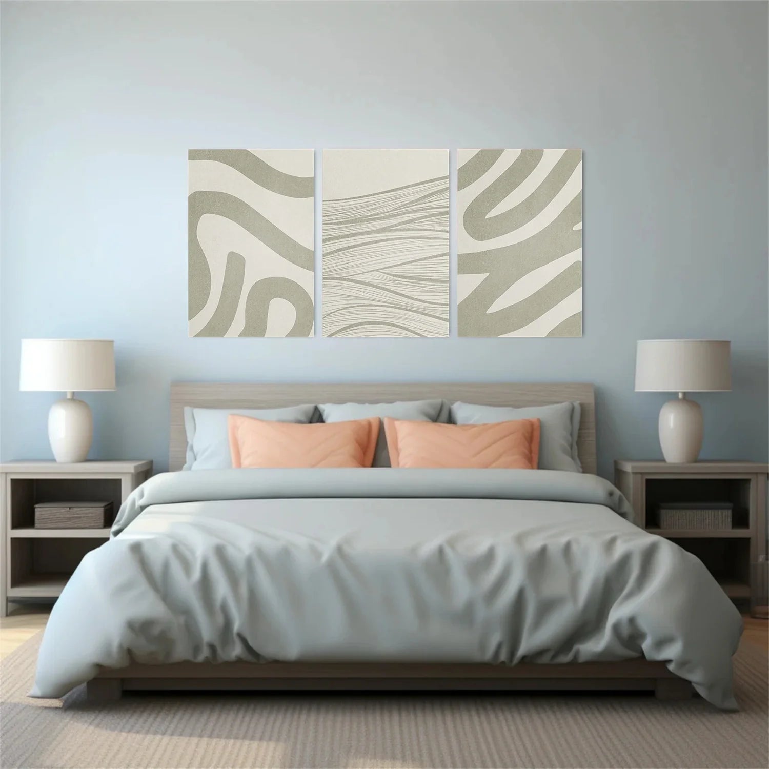 WABI SABI Abstract Tranquility Set of 3 #WS546