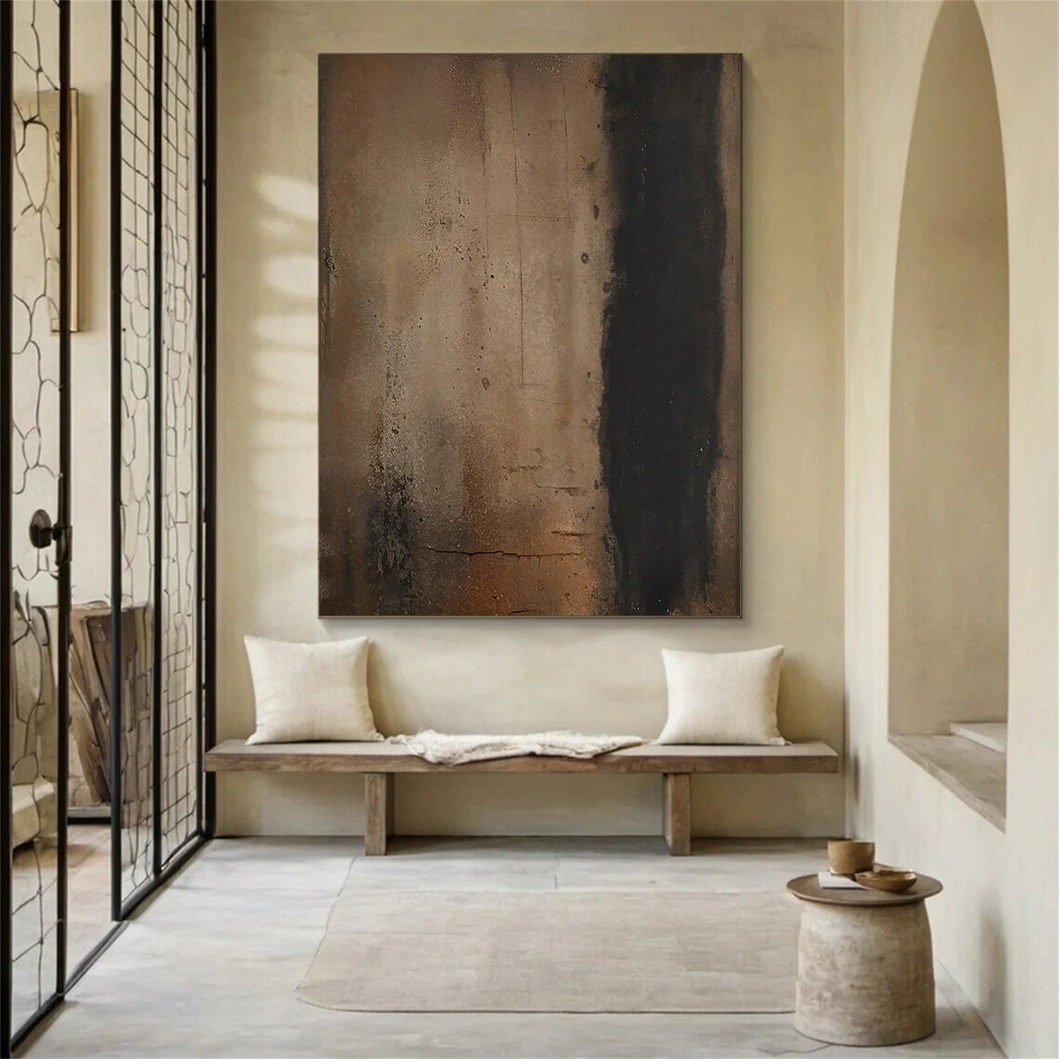 Beige and Brown Abstract Tranquility #WS514