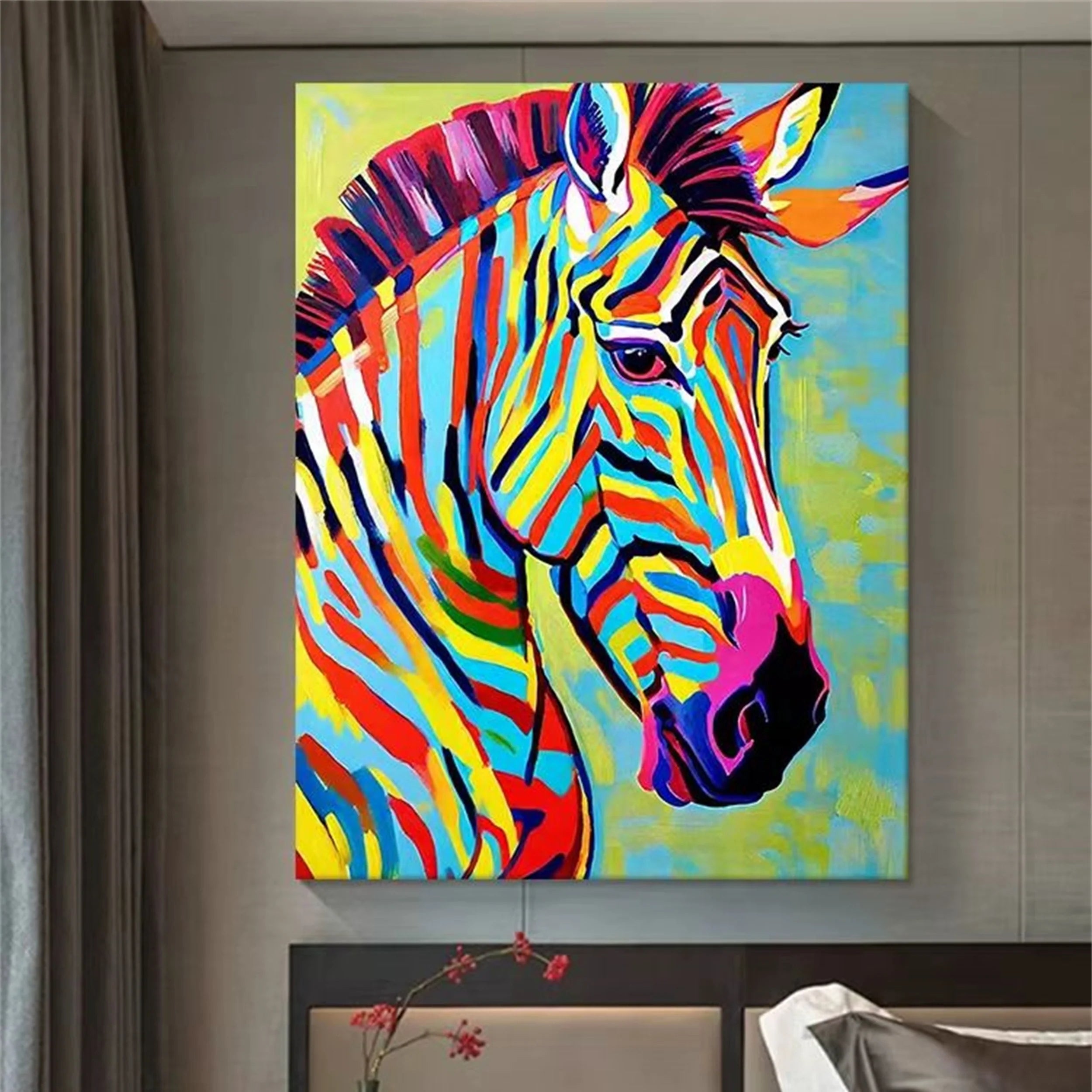 Colorful Horse Abstract Animal Wall Art #AL021