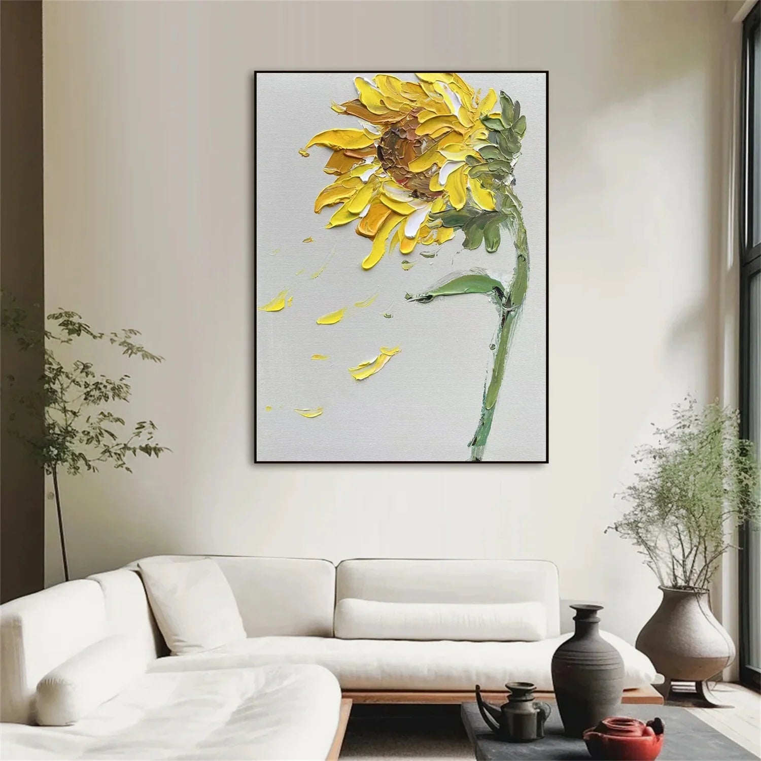 Flower & Tree Abstract Textured Wall Art #ML124