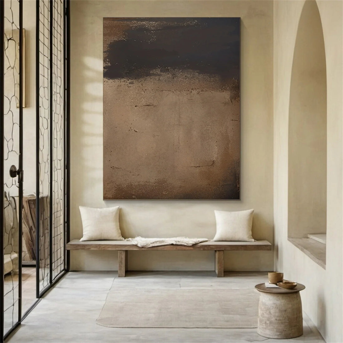 Beige and Brown Abstract Tranquility #WS520