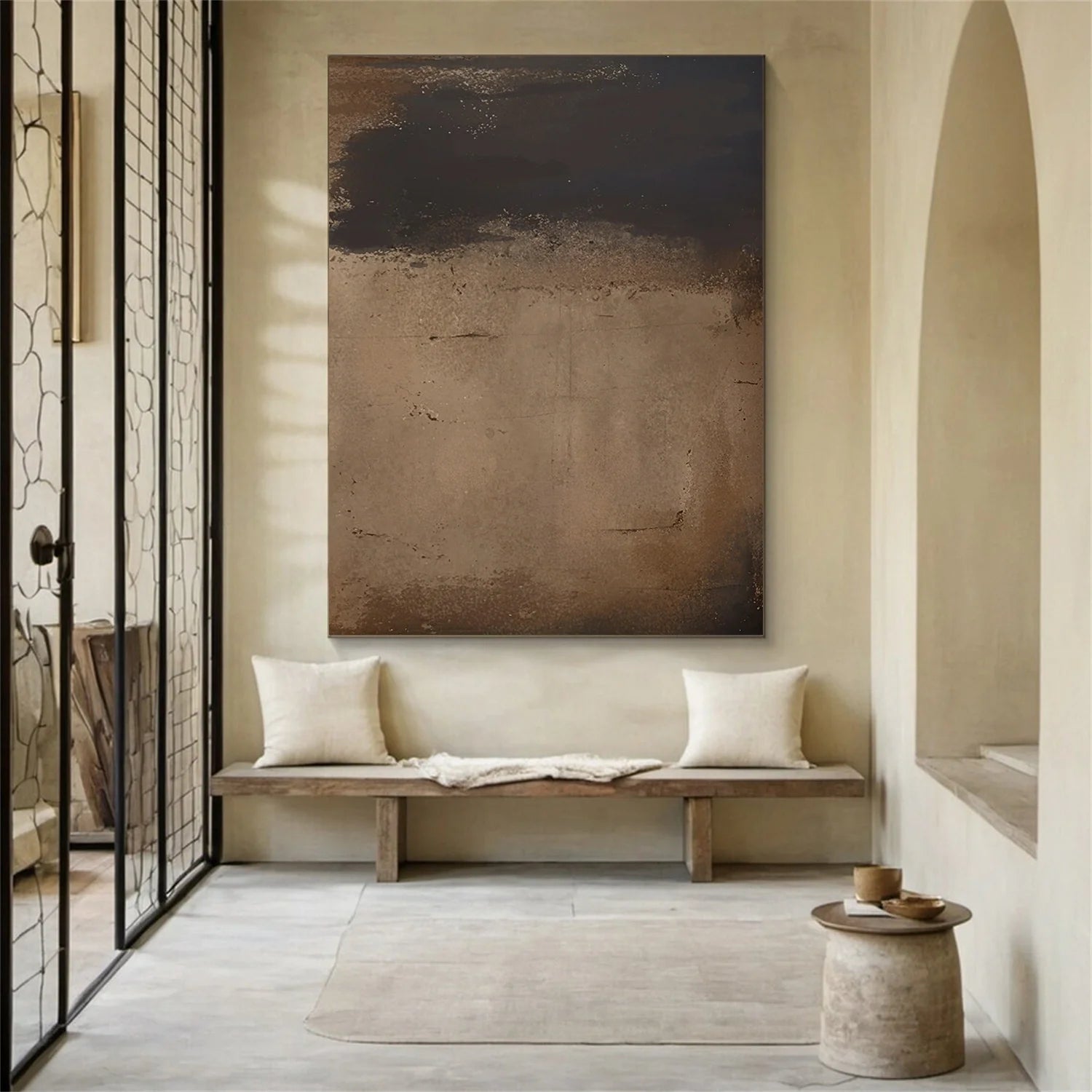 Beige and Brown Abstract Tranquility #WS520