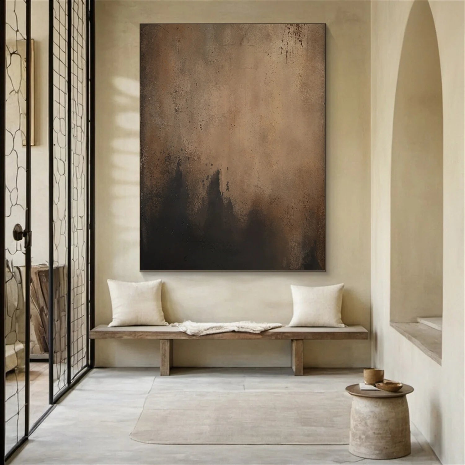 Beige and Brown Abstract Tranquility #WS516