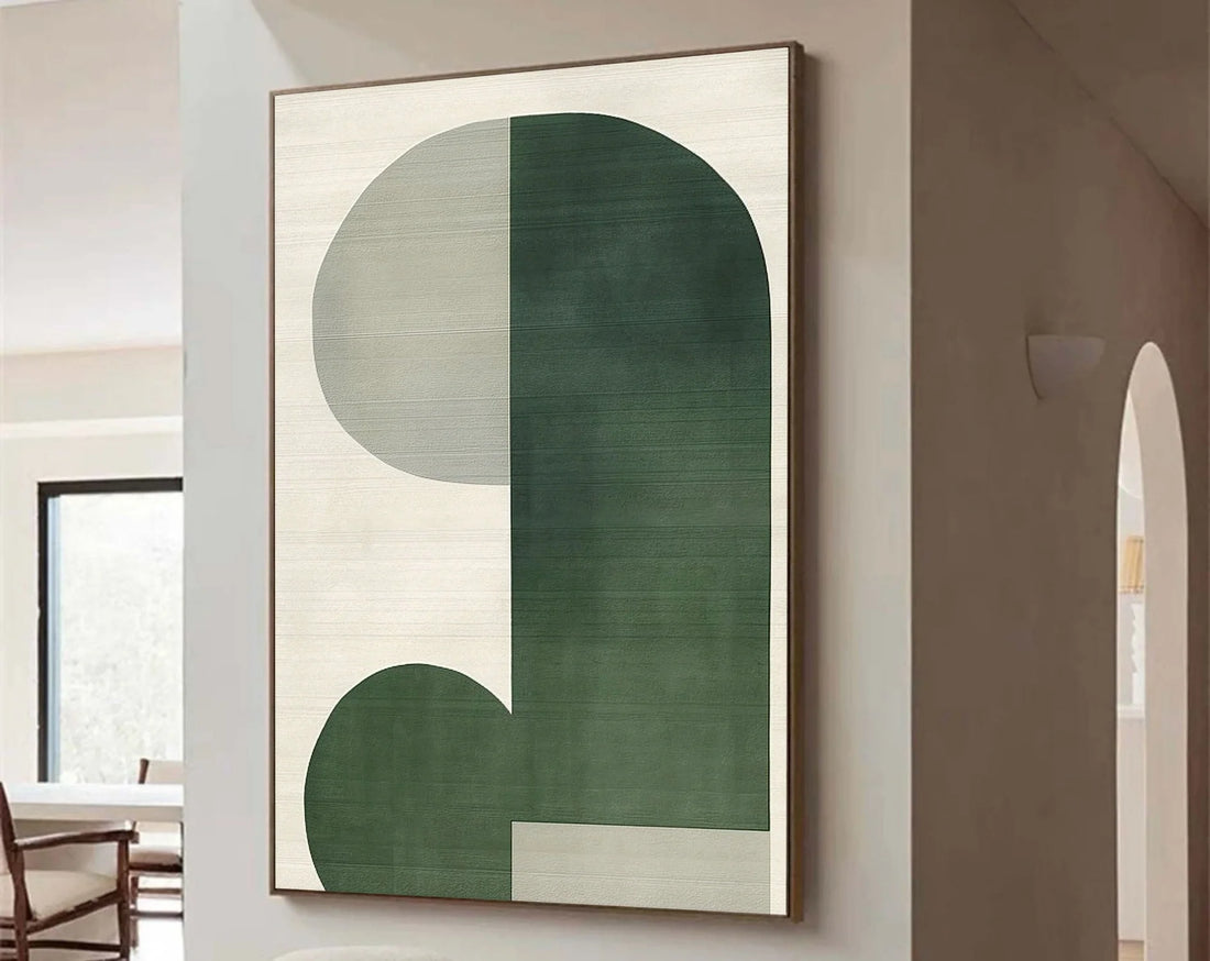 Green Abstract Art Painting #WS451