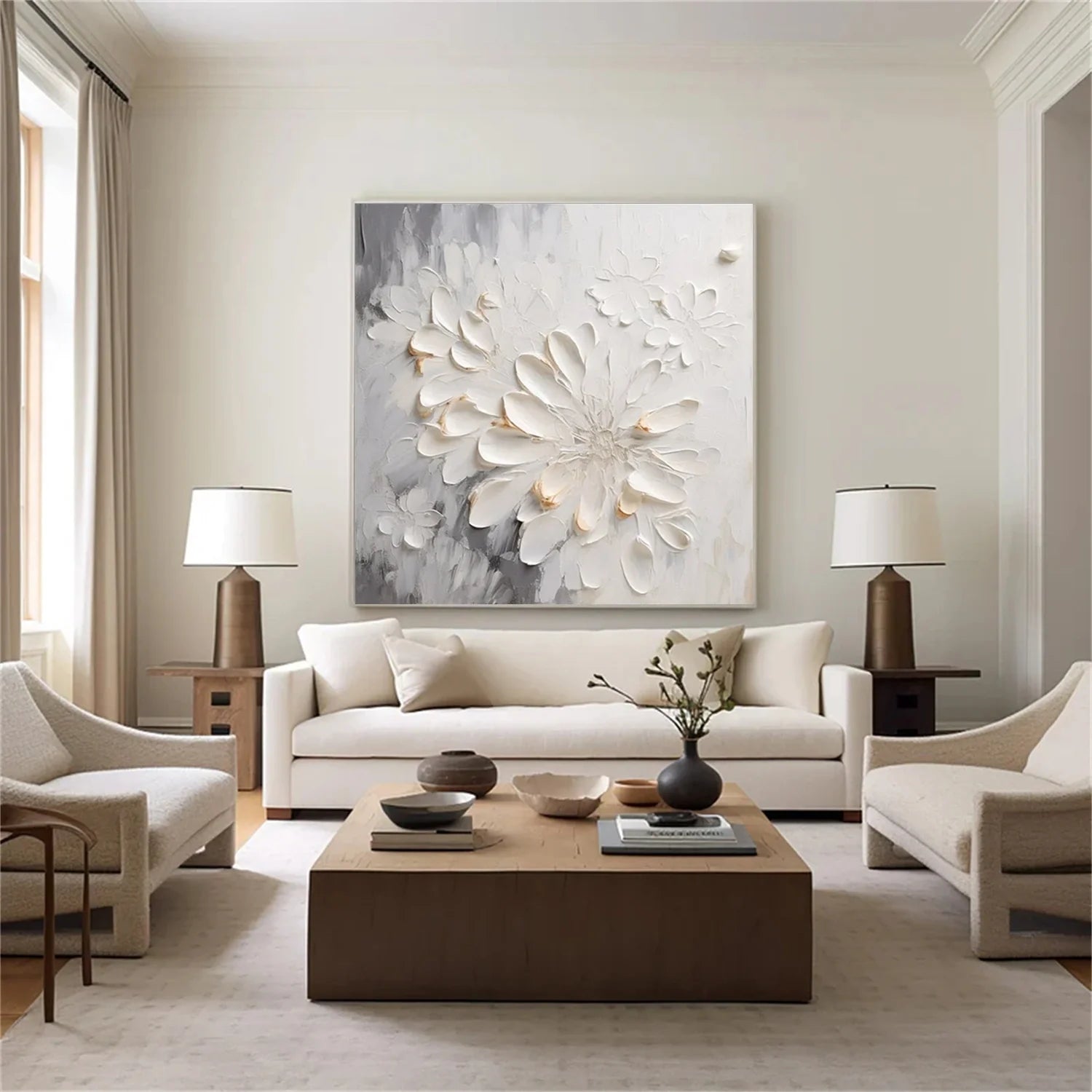 Flower & Tree Abstract Textured Wall Art #ML113