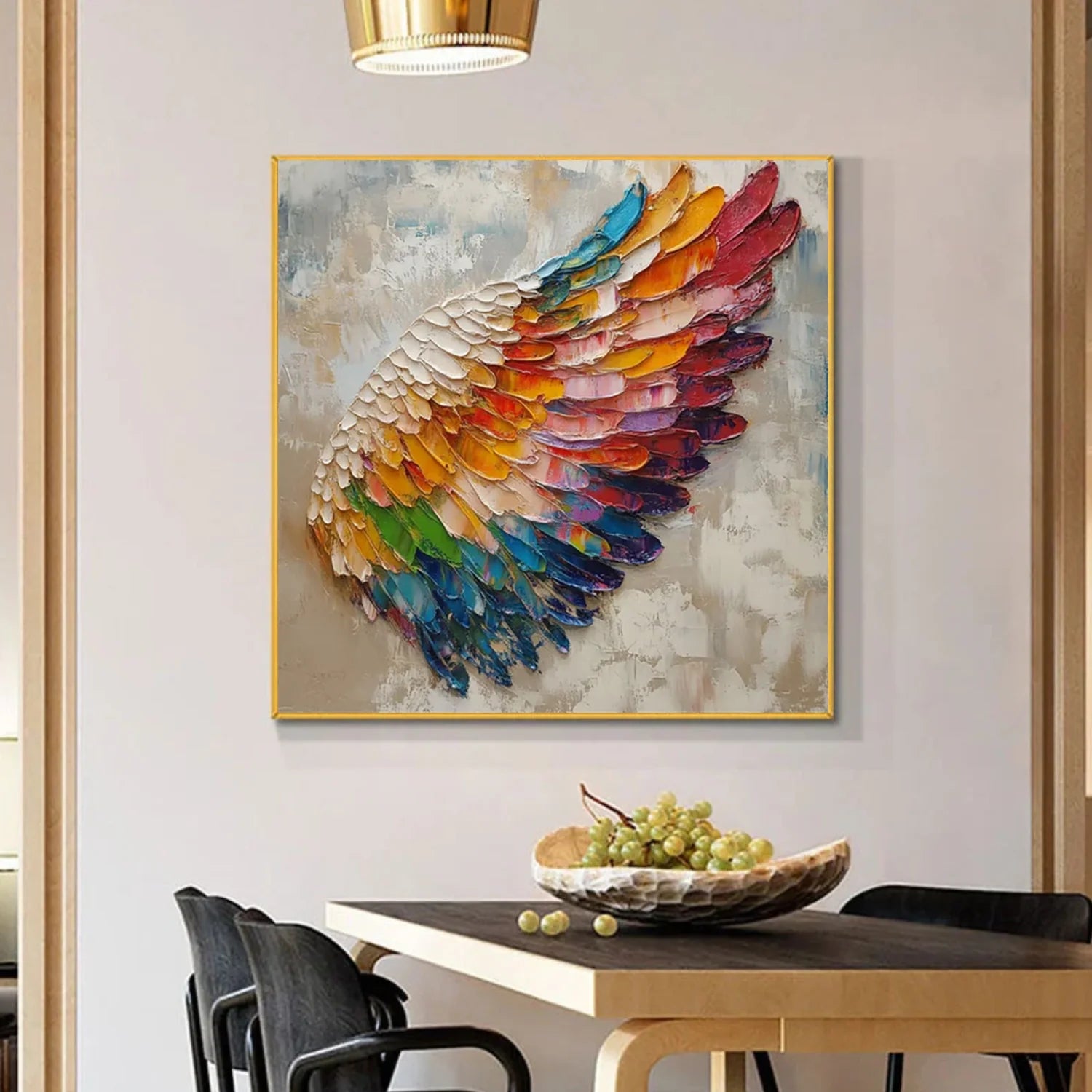 Abstract Angel Portrait Textured Wall Art #AP091