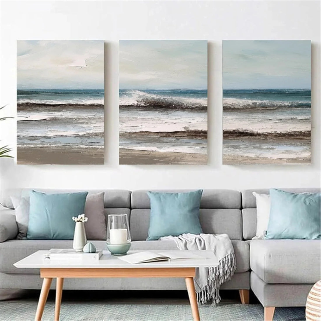 Sea & Sky Textured Art Set of 3 #MS109