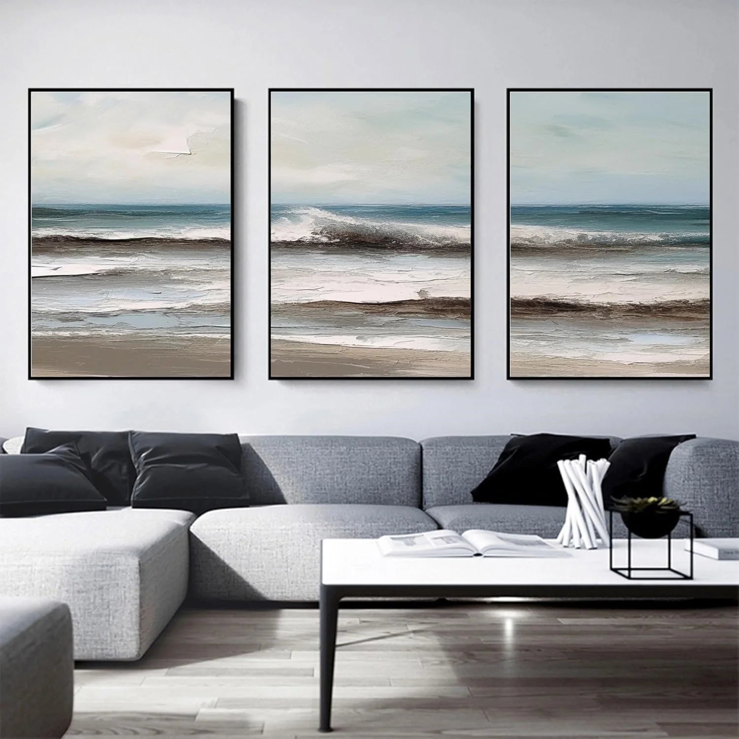 Sea & Sky Textured Art Set of 3 #MS109