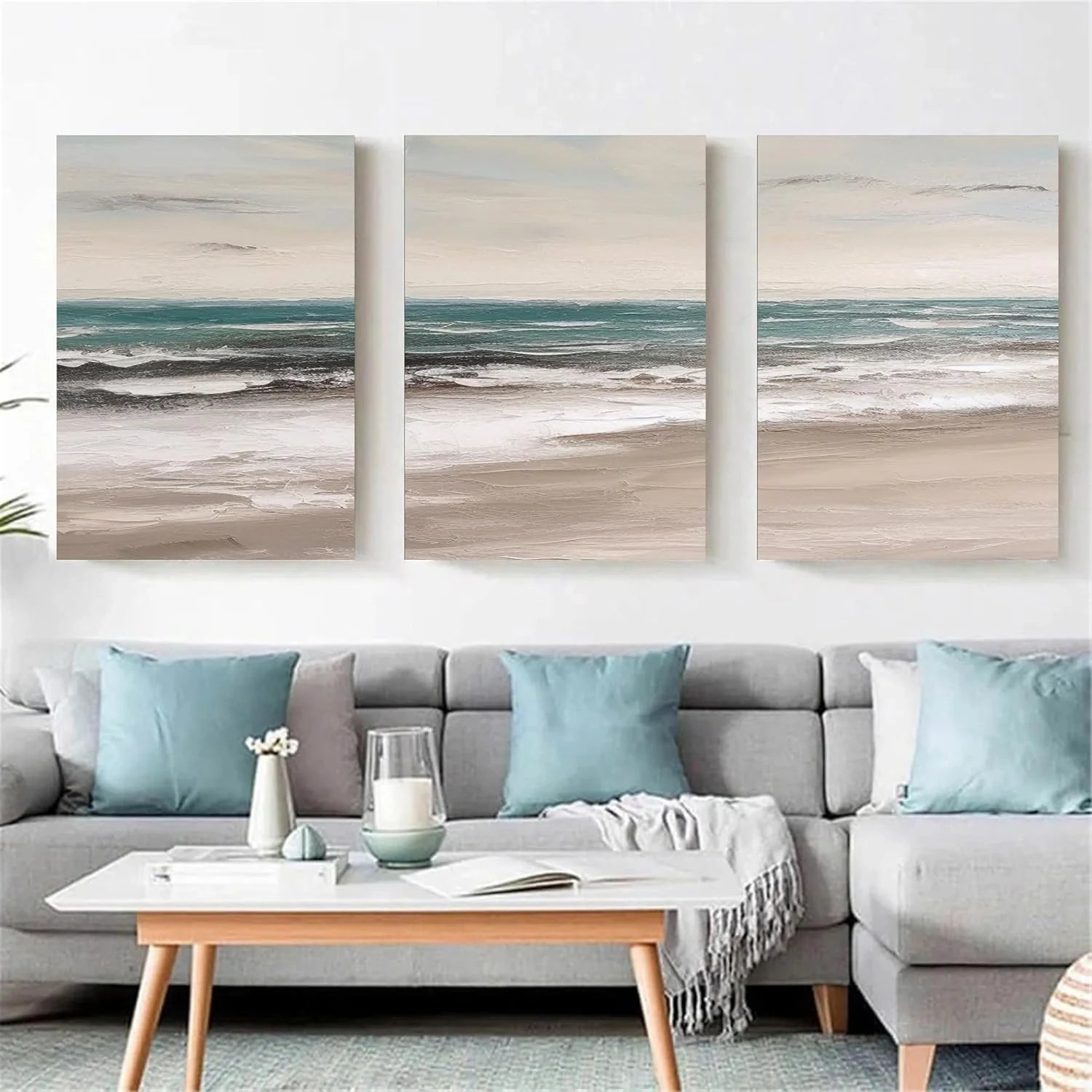 Sea & Sky Textured Art Set of 3 #MS108