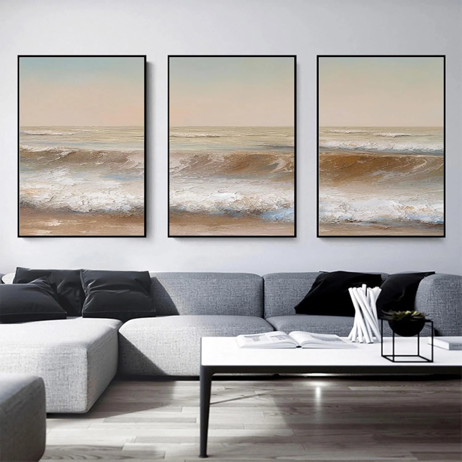 Sea & Sky Textured Art Set of 3 #MS107