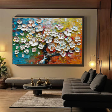 Flower & Tree Abstract Textured Wall Art #ML189