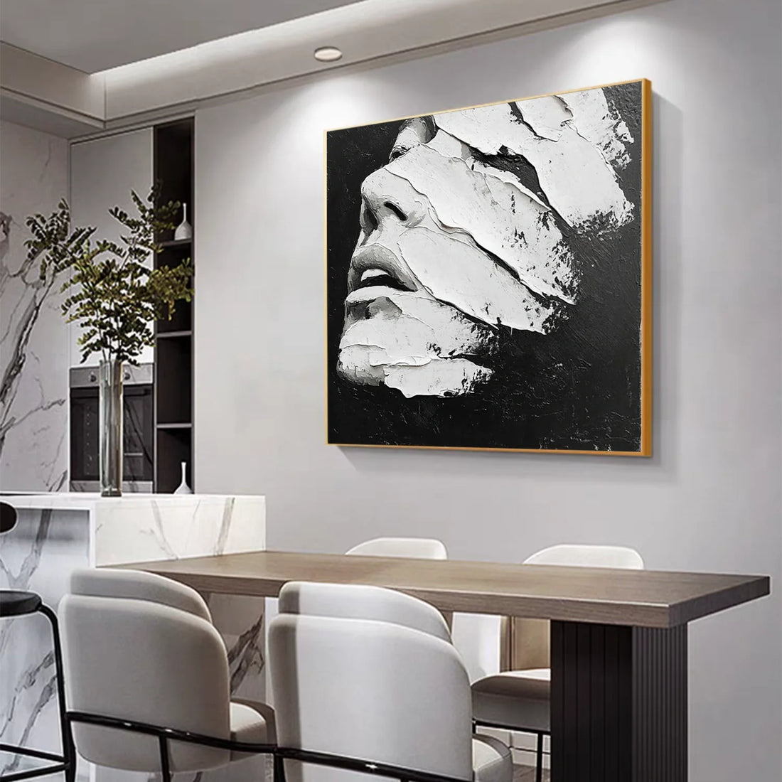 Abstract Portrait Textured Wall Art #AP092