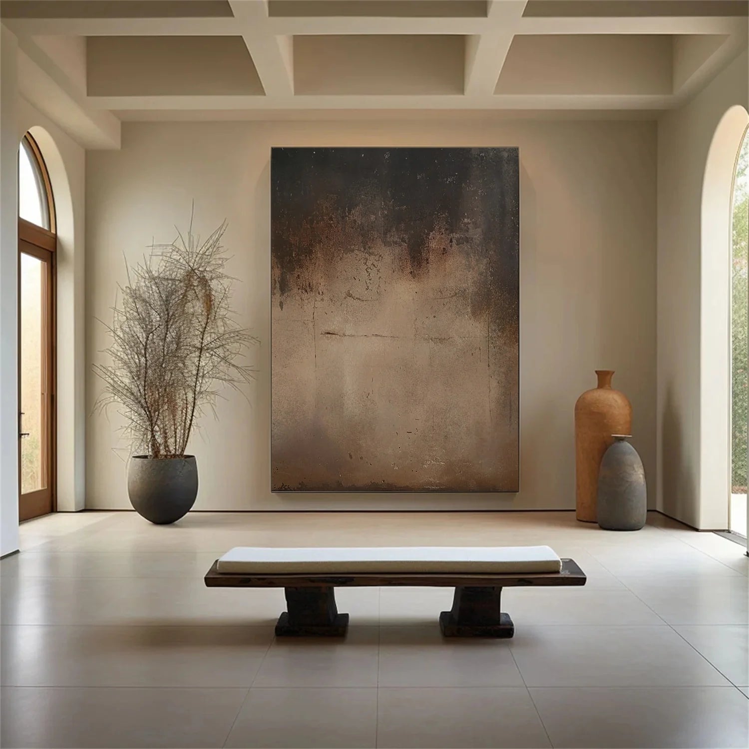 Beige and Brown Abstract Tranquility #WS518
