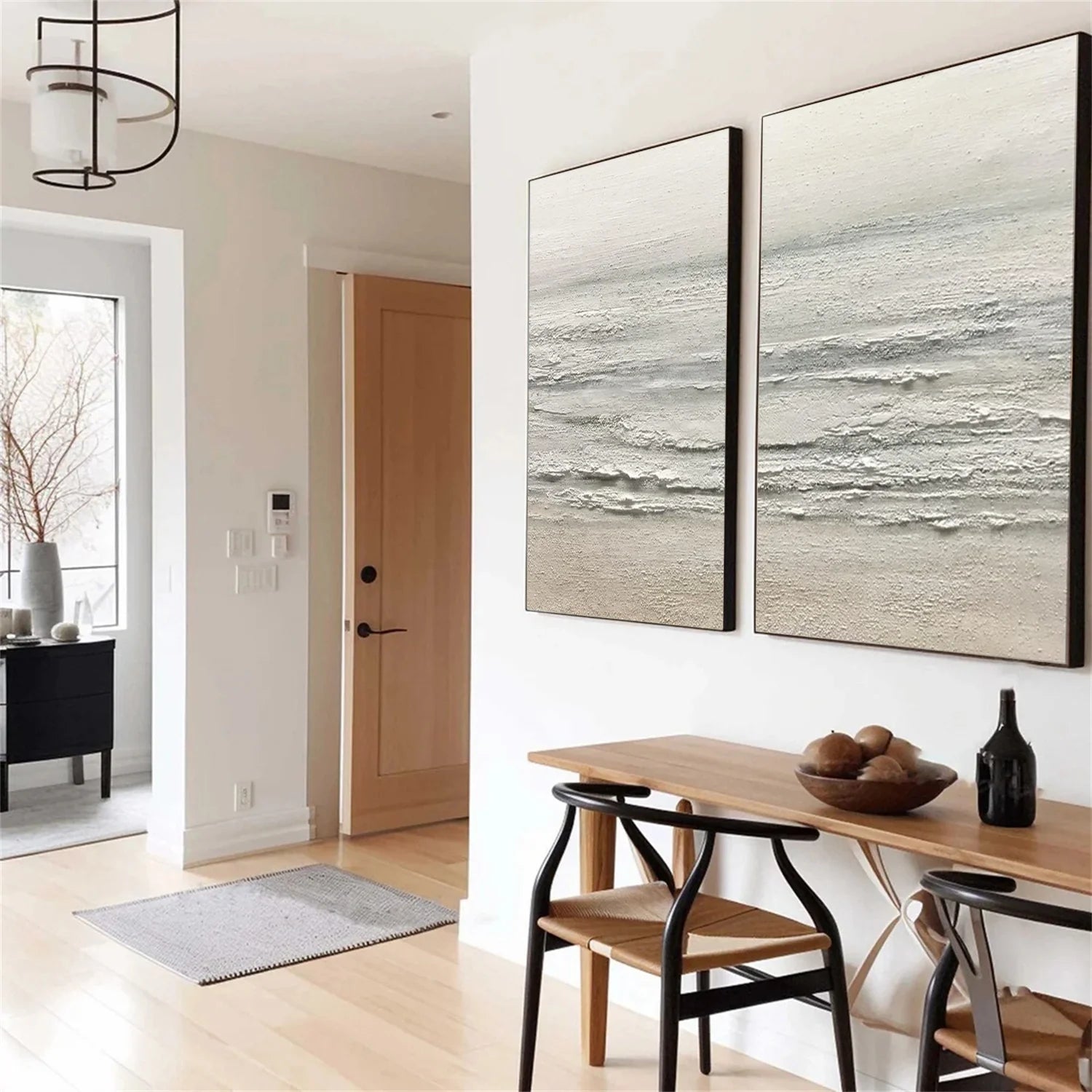Sea & Sky Abstract Textured Wall Art Set of 2 #MS203