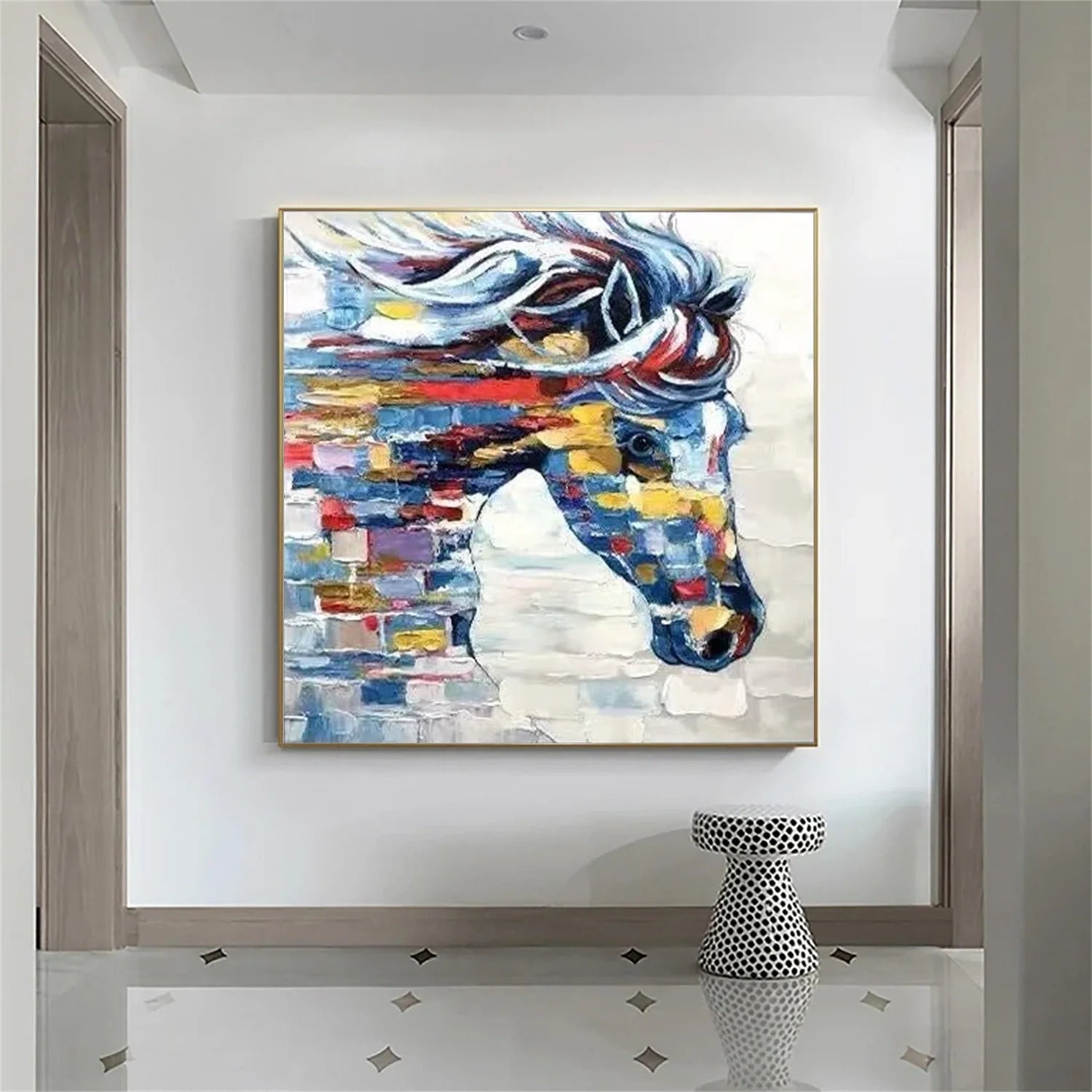 Abstract Animal Horse Wall Art #AL140
