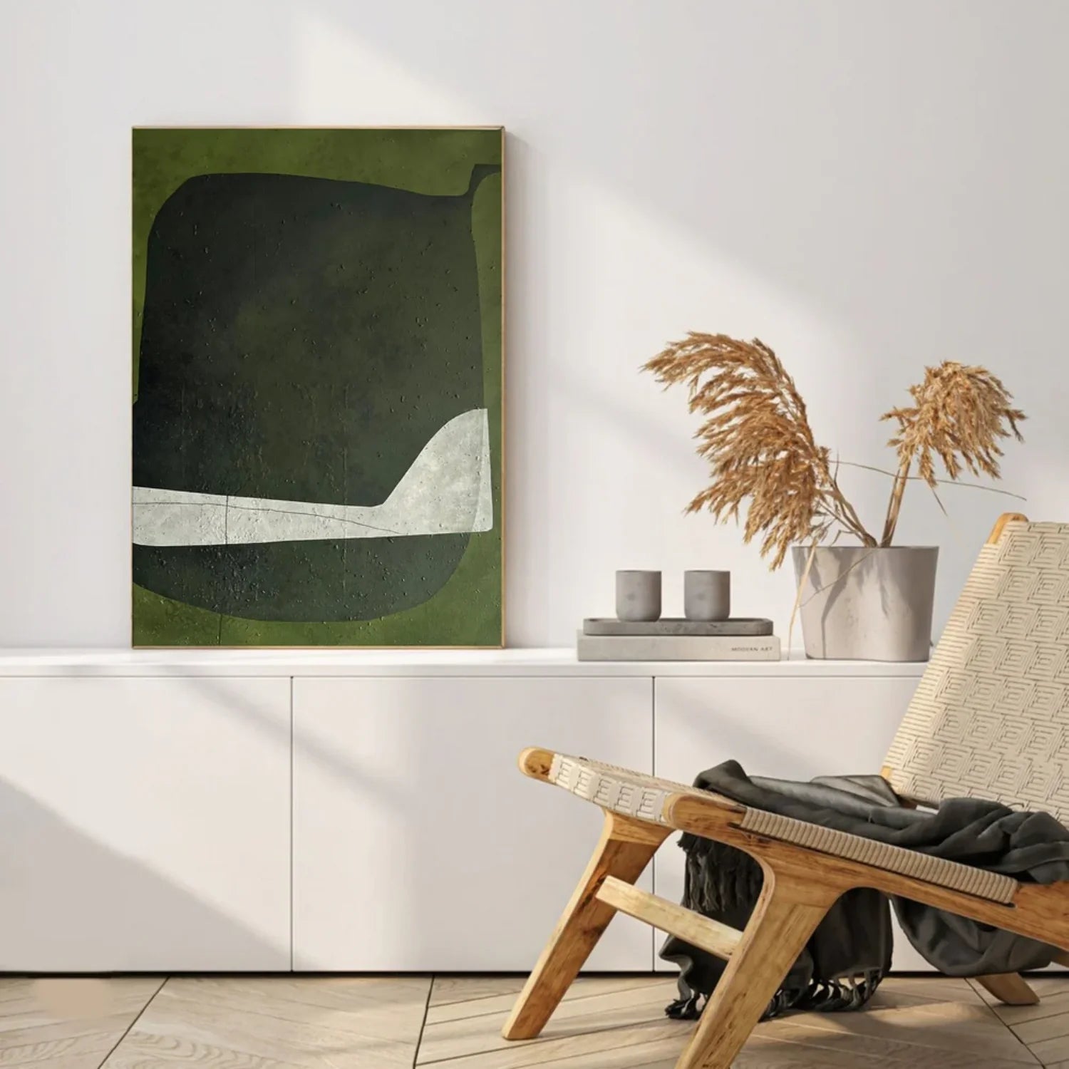 Green Abstract Art Painting #WS663