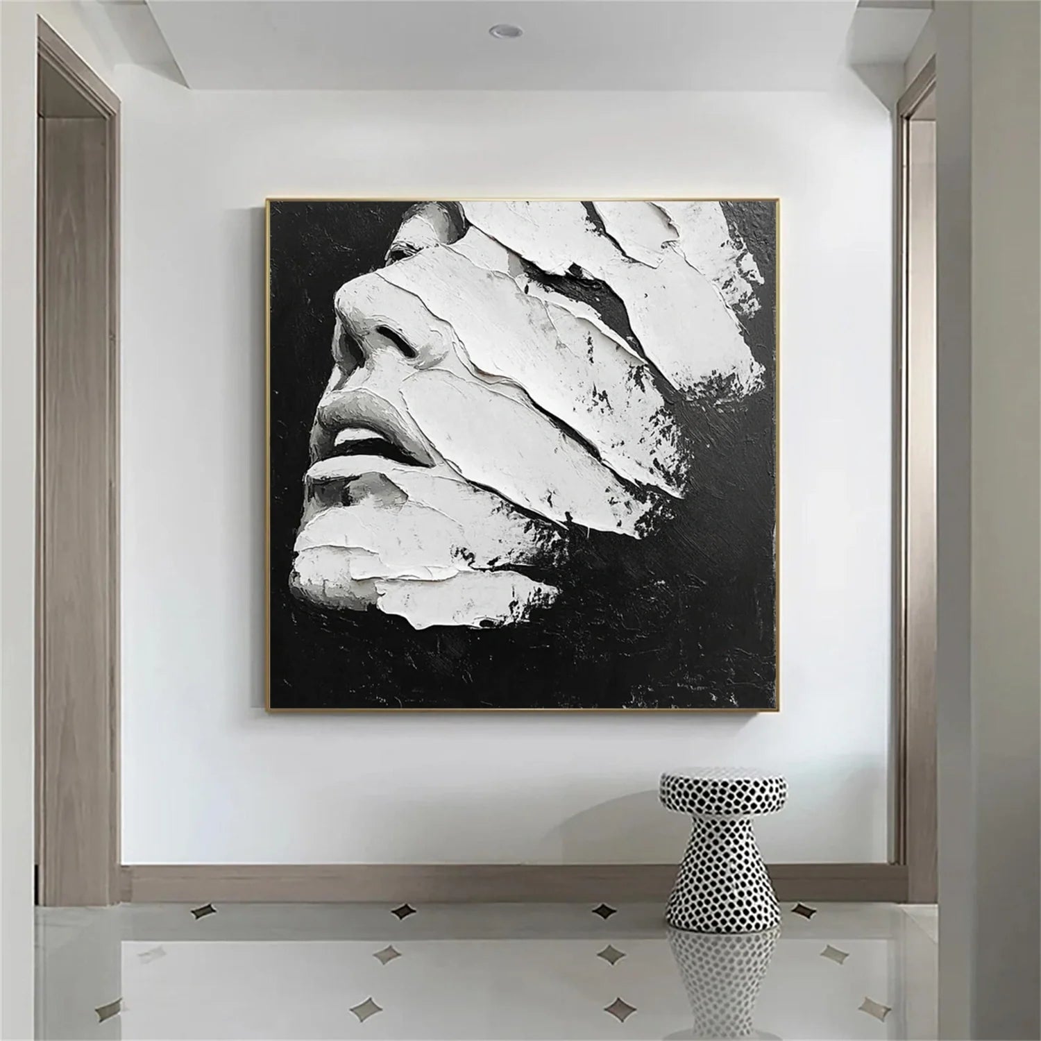 Abstract Portrait Textured Wall Art #AP092