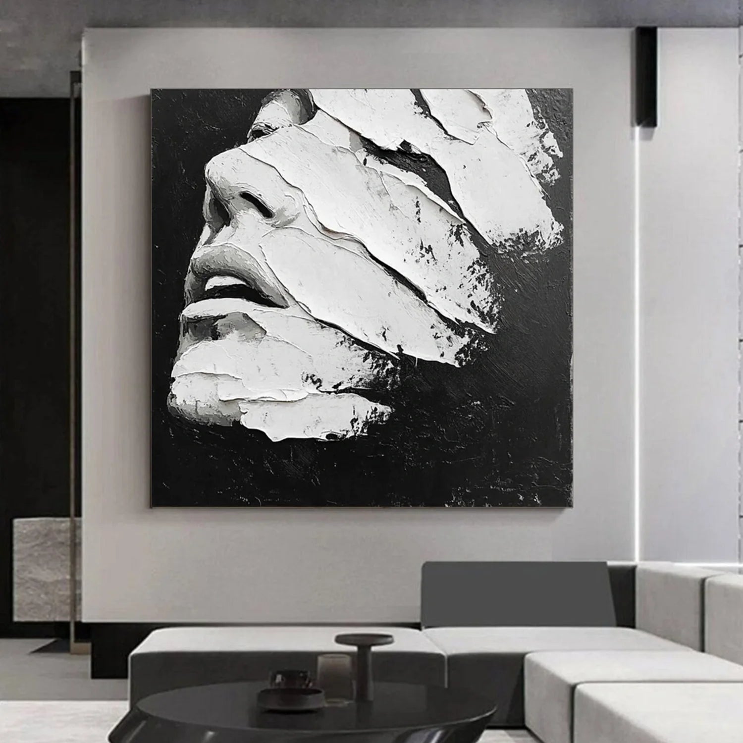 Abstract Portrait Textured Wall Art #AP092