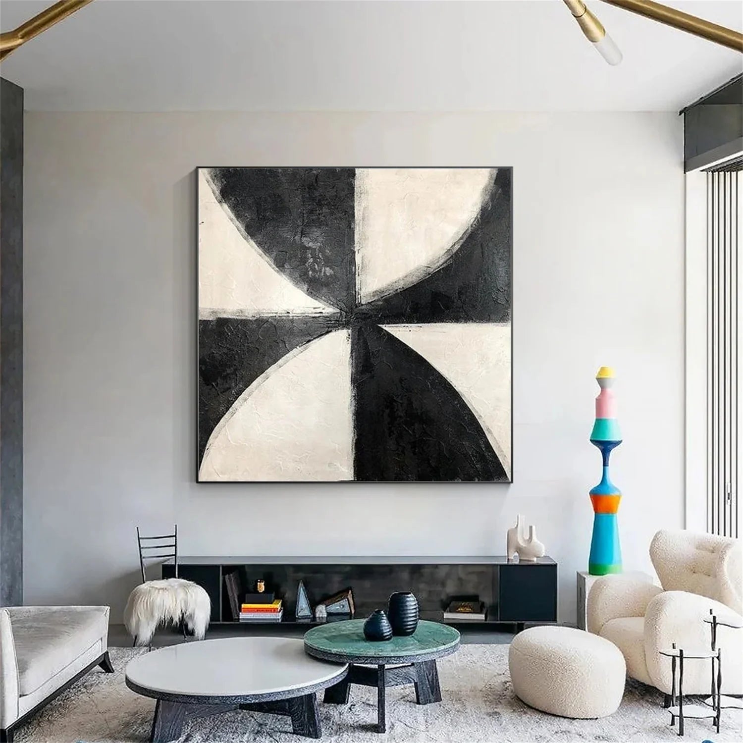 Black and White Minimalist Canvas Art #MZ111