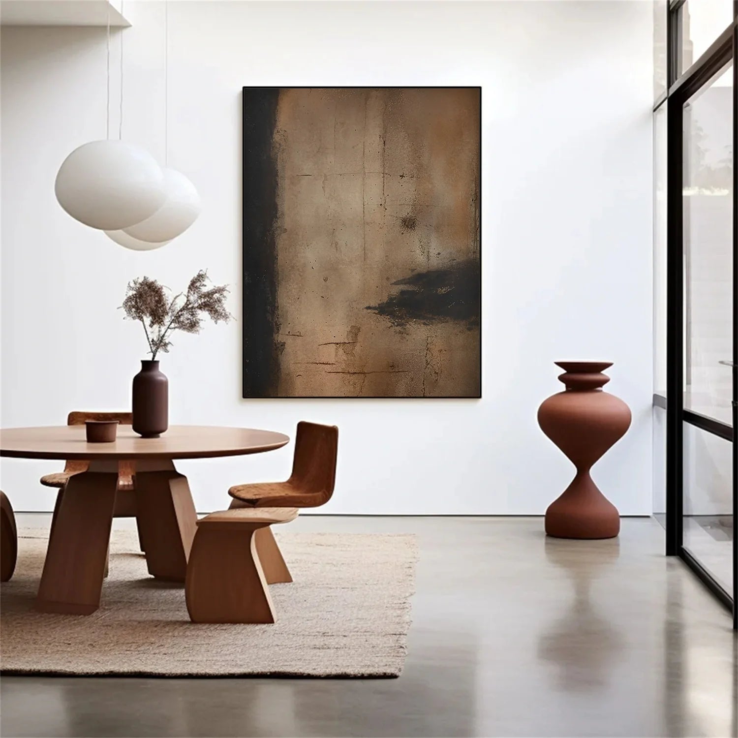 Beige and Brown Abstract Tranquility #WS515
