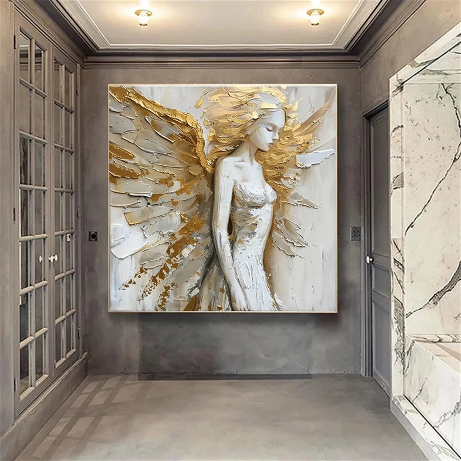 Abstract Angel Wing Textured Painting #AP018