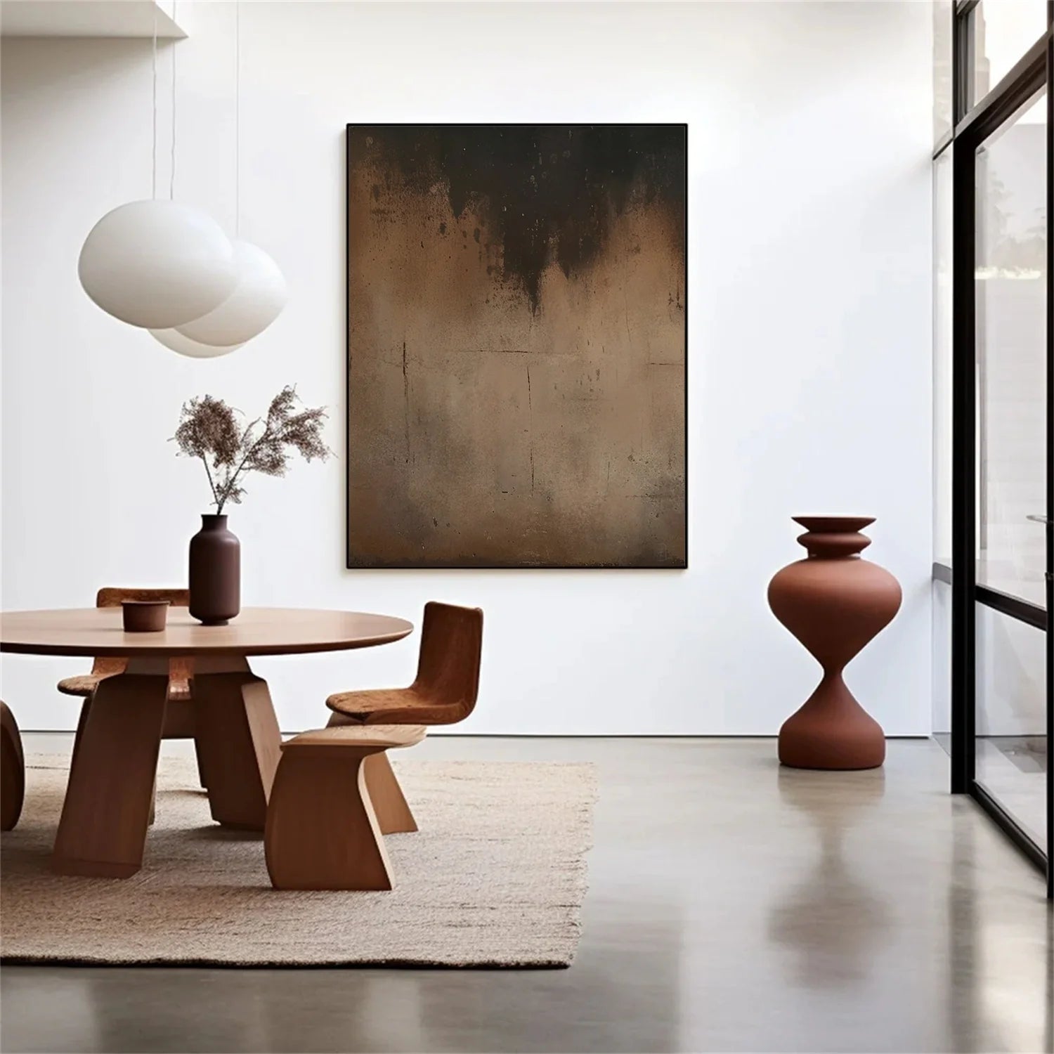 Beige and Brown Abstract Tranquility #WS517