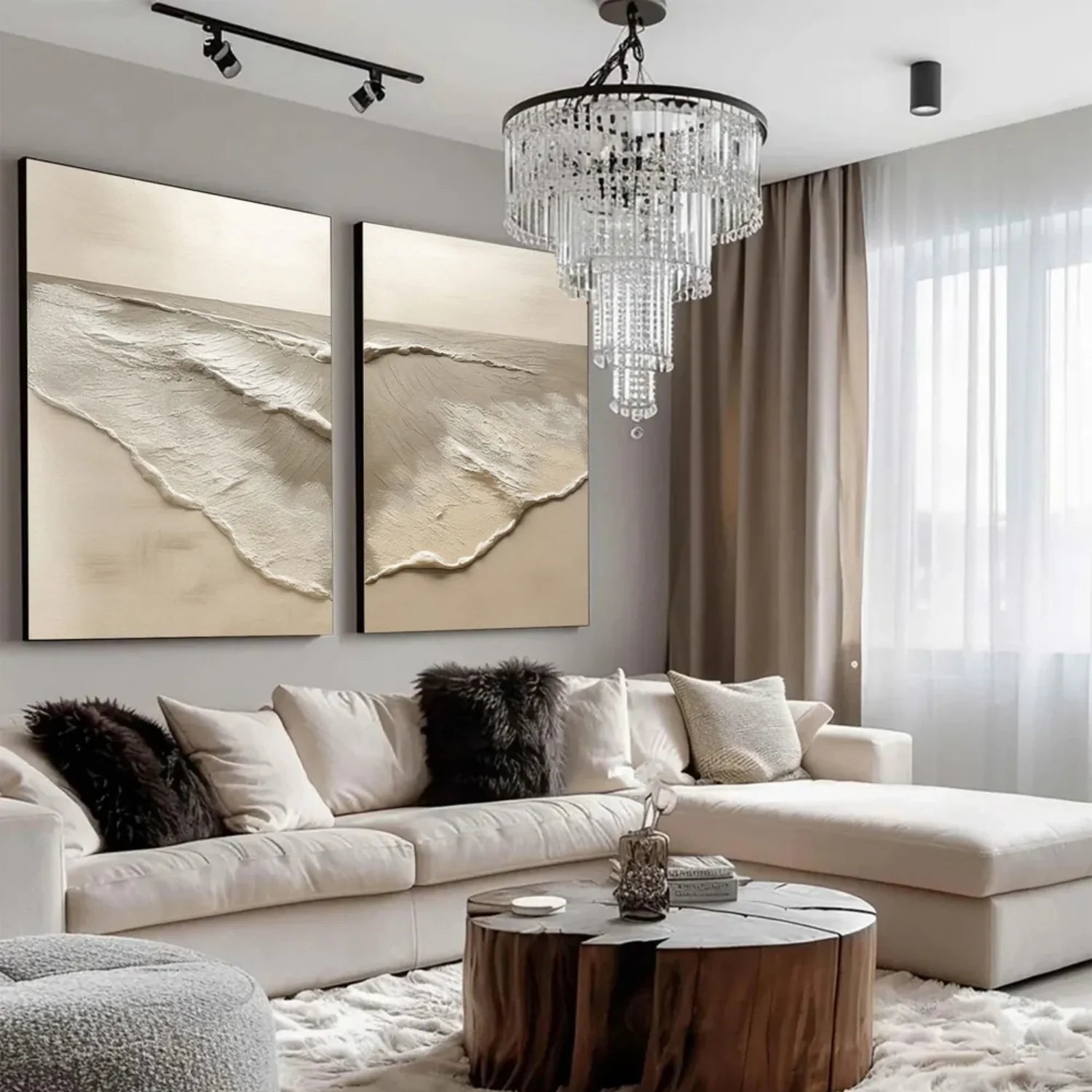 Minimalist Sea & Sky Textured Art Set of 2 #MS111
