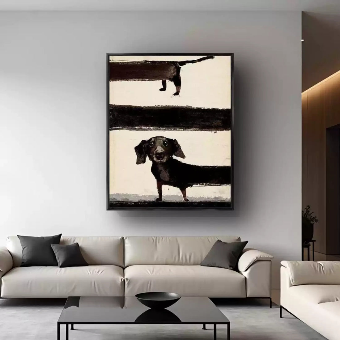 Abstract Animal Dog Wall Art #AL102