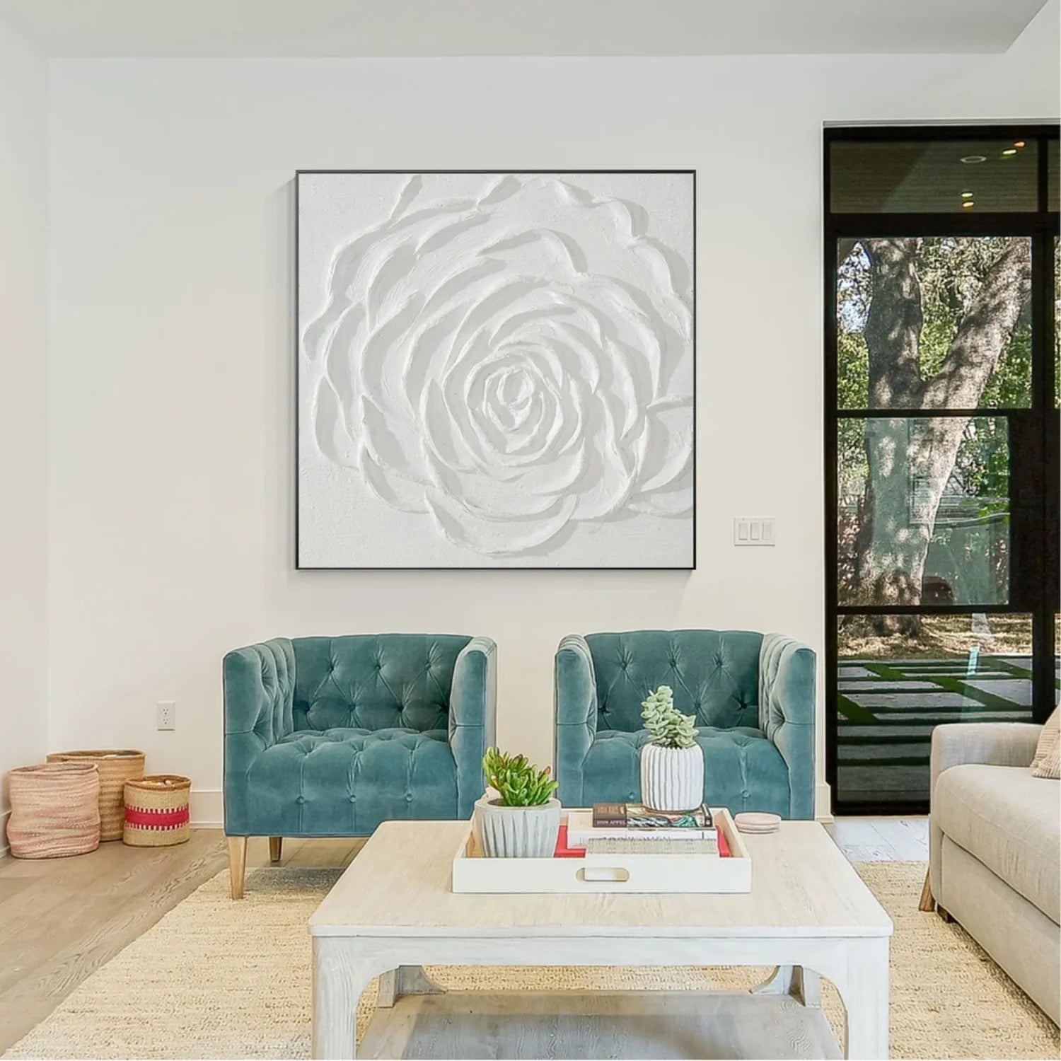 Flower & Tree Abstract Textured Wall Art #ML133