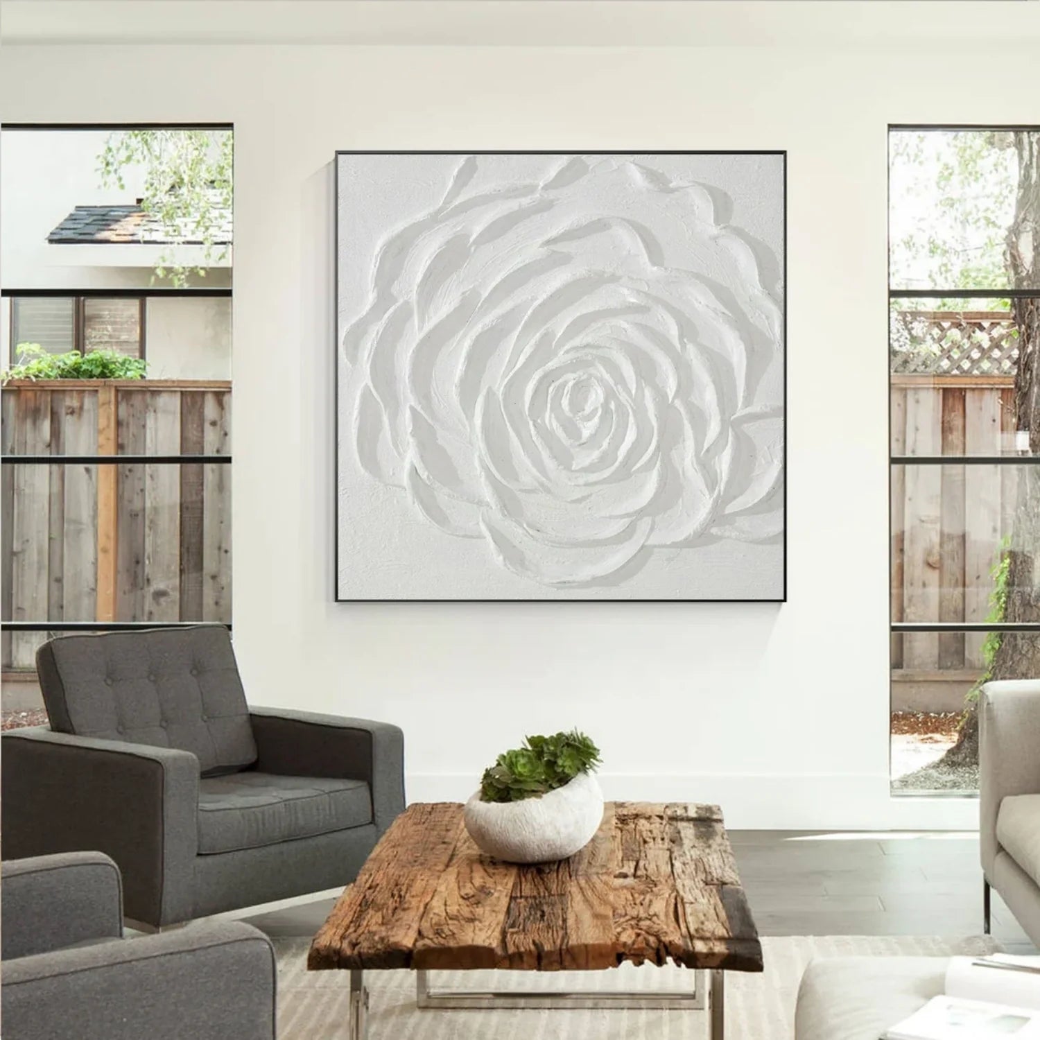 Flower & Tree Abstract Textured Wall Art #ML133