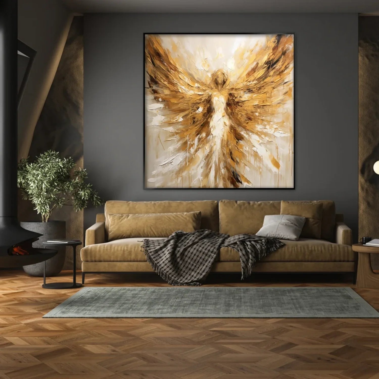 Abstract Angel Wing Textured Painting #AP046
