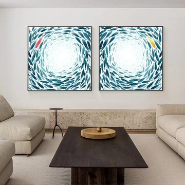 Abstract Canvas Art Set of 2 #WS636