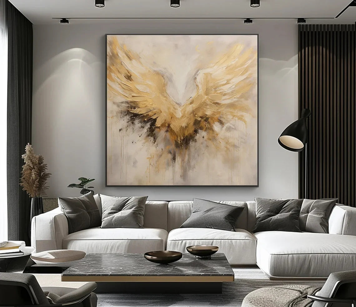 Abstract Angel Wing Textured Painting #AP047