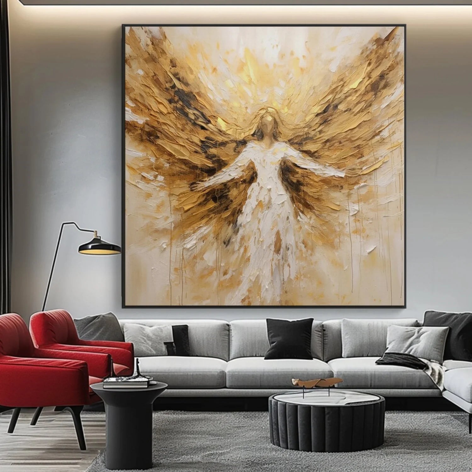 Abstract Angel Wing Textured Painting #AP048