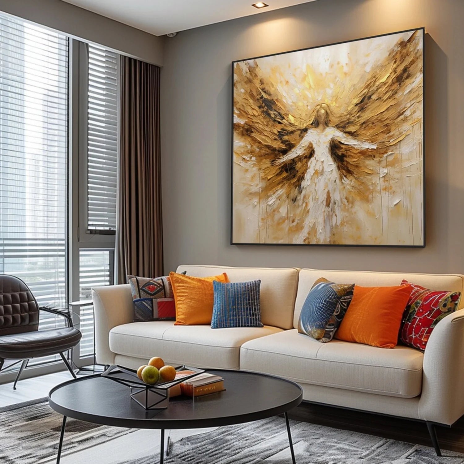 Abstract Angel Wing Textured Painting #AP048
