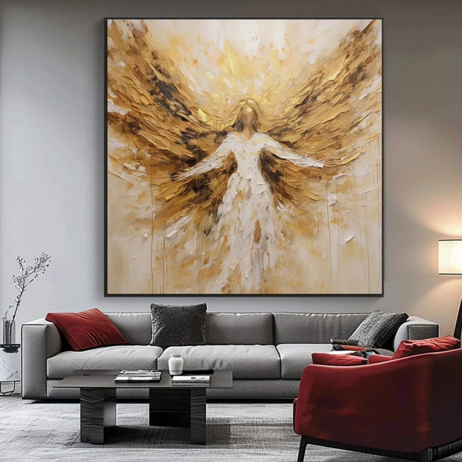 Abstract Angel Wing Textured Painting #AP048