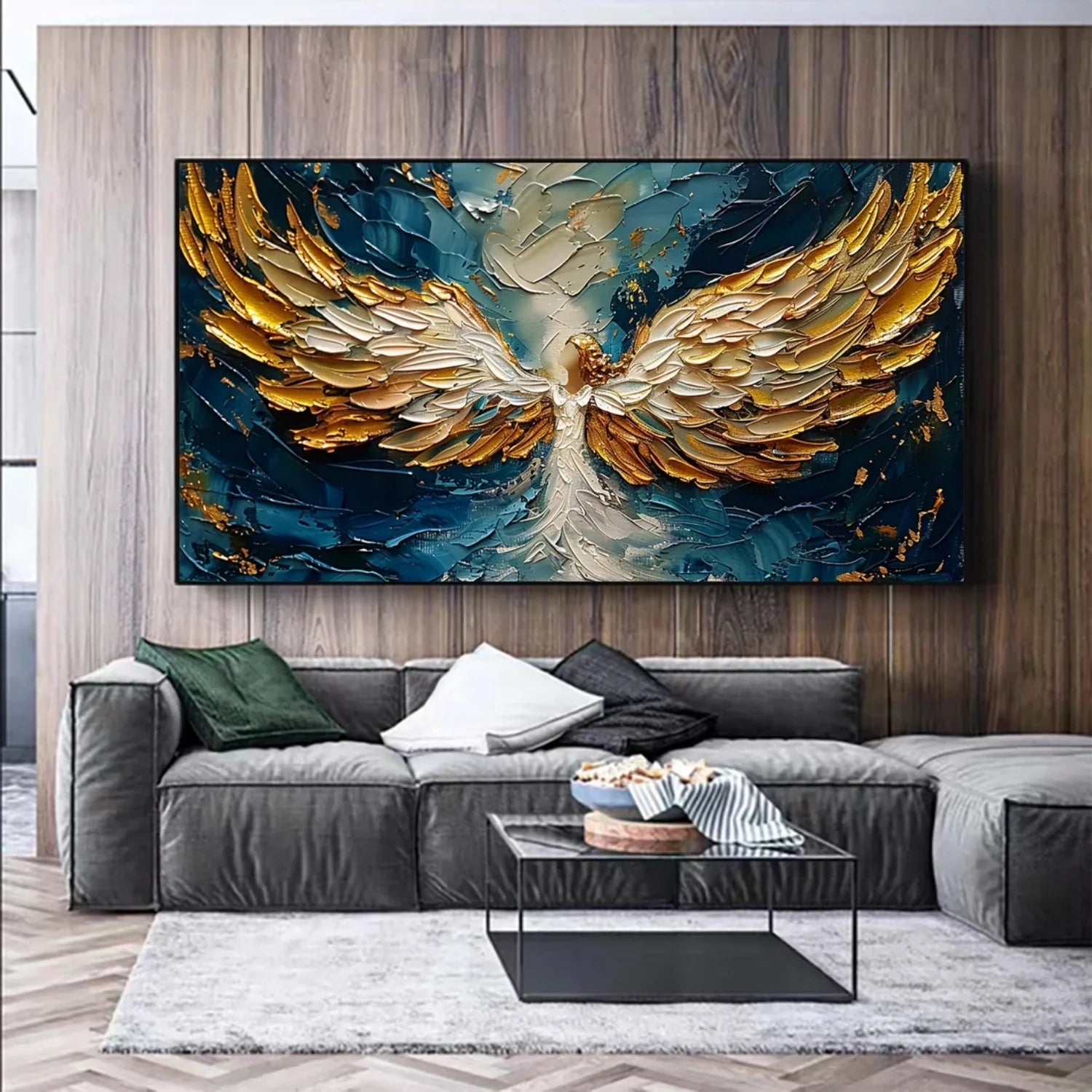 Abstract Angel Wing Textured Painting #AP052