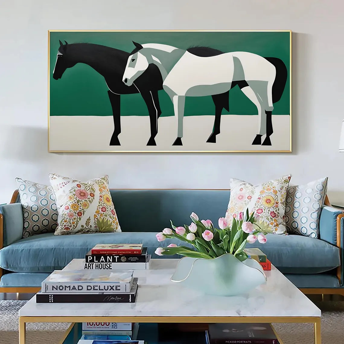 Abstract Animal Horse Wall Art #AL122